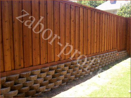 Забор из деревянного штакетника №3